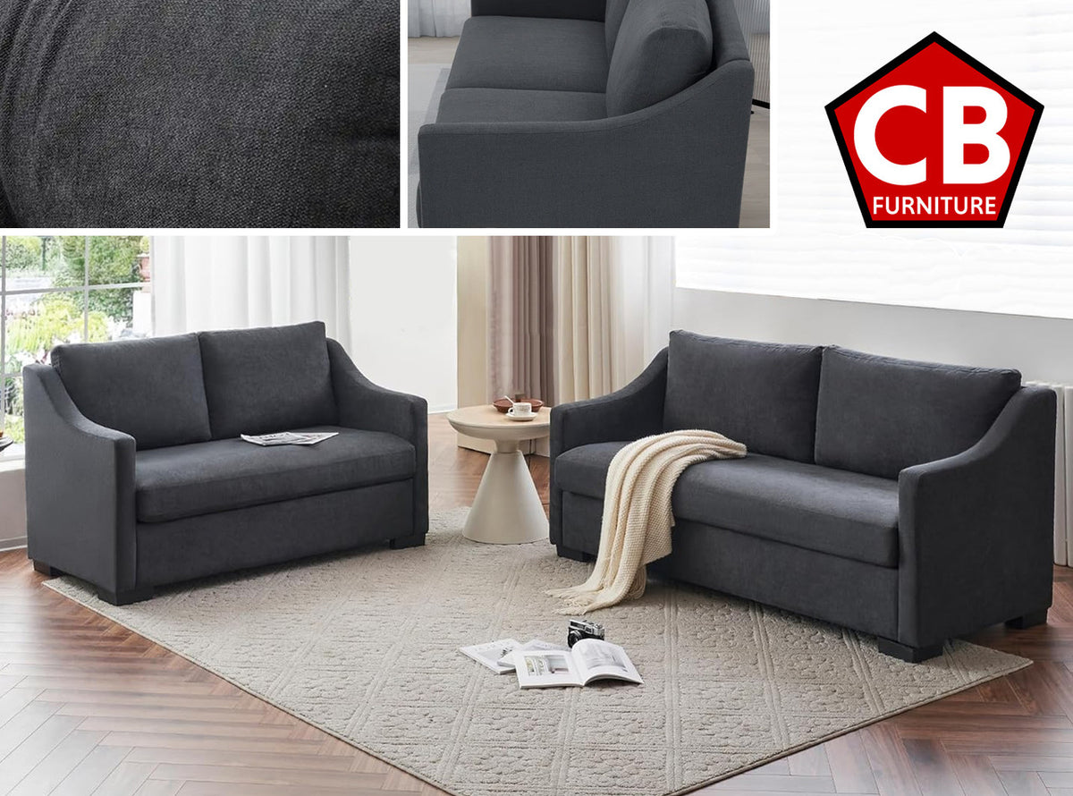 ORIANA Gray Sofa & Loveseat