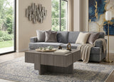ORION Gray 35" x 35" Storage Coffee Table