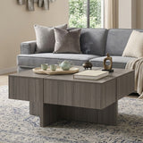 ORION Gray 35" x 35" Storage Coffee Table