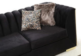 OROZCO Black Velvet 99" Wide Sectional