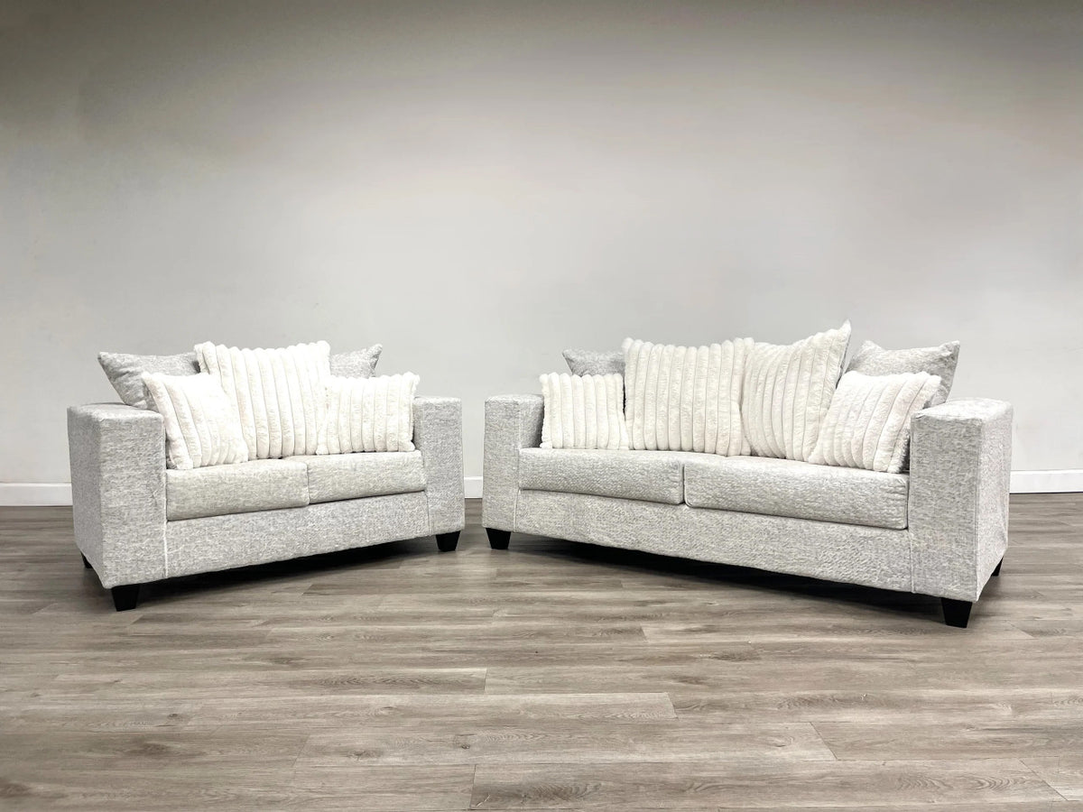 ORTIZ Beige Corduroy Sofa & Loveseat