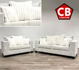 ORTIZ Beige Corduroy Sofa & Loveseat