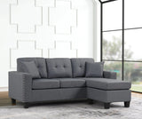 OSMAR Dark Gray 75" Wide Reversible Sofa Chaise
