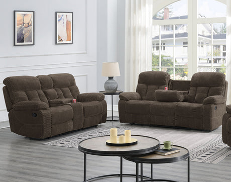 OVILLA Charcoal 86" Wide Reclining Sofa