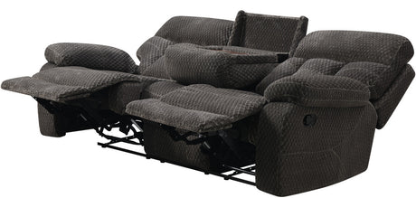 OVILLA Charcoal 86" Wide Reclining Sofa