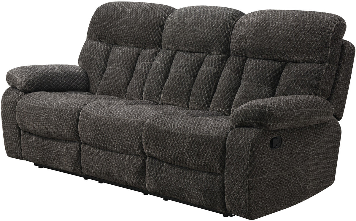OVILLA Charcoal 86" Wide Reclining Sofa