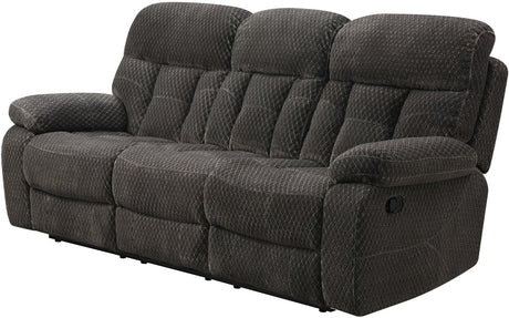OVILLA Charcoal 86" Wide Reclining Sofa