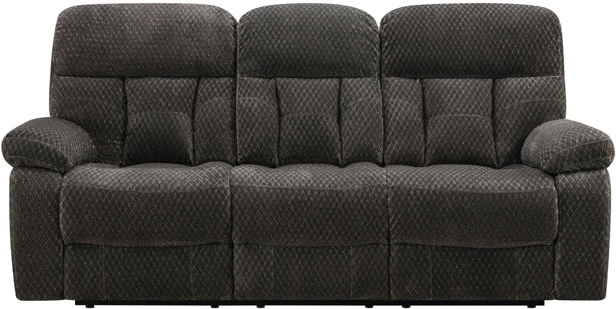 OVILLA Charcoal 86" Wide Reclining Sofa