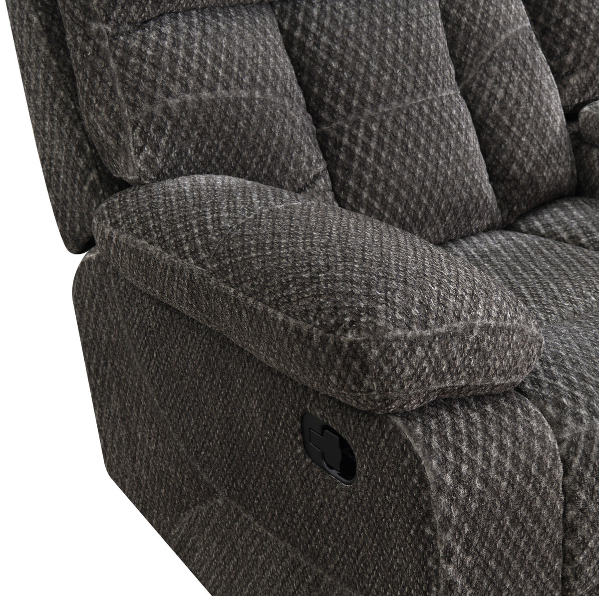 OVILLA Charcoal 86" Wide Reclining Sofa
