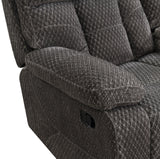 OVILLA Charcoal 86" Wide Reclining Sofa