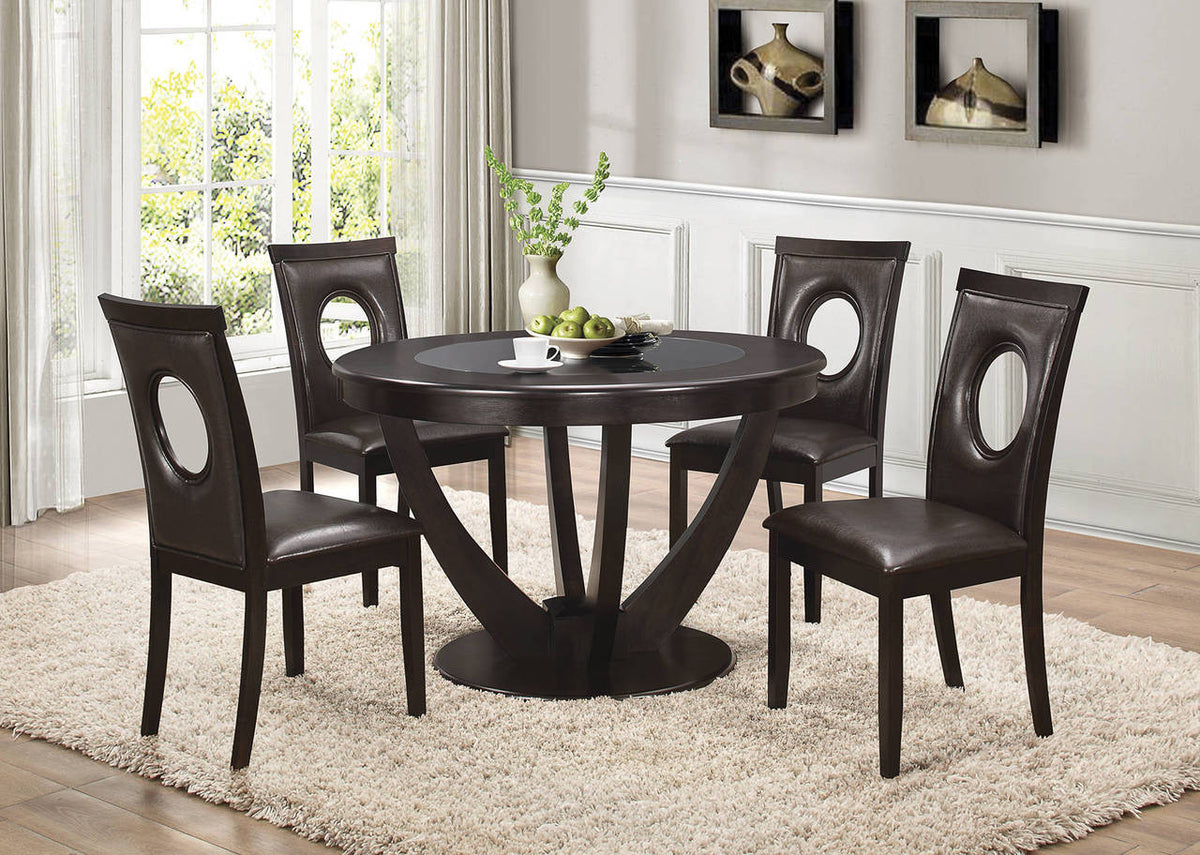 Odele 5 Pc Wood/Glass Dining Set