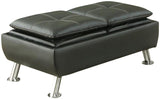 ODELL Black Storage Ottoman