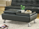 ODELL Black Storage Ottoman
