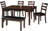 OLSEN Brown 6 Piece Dining Set