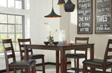 OLSEN Brown 5 Piece Counter Dining Set