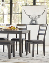 OLSEN Gray 6 Piece Dining Set