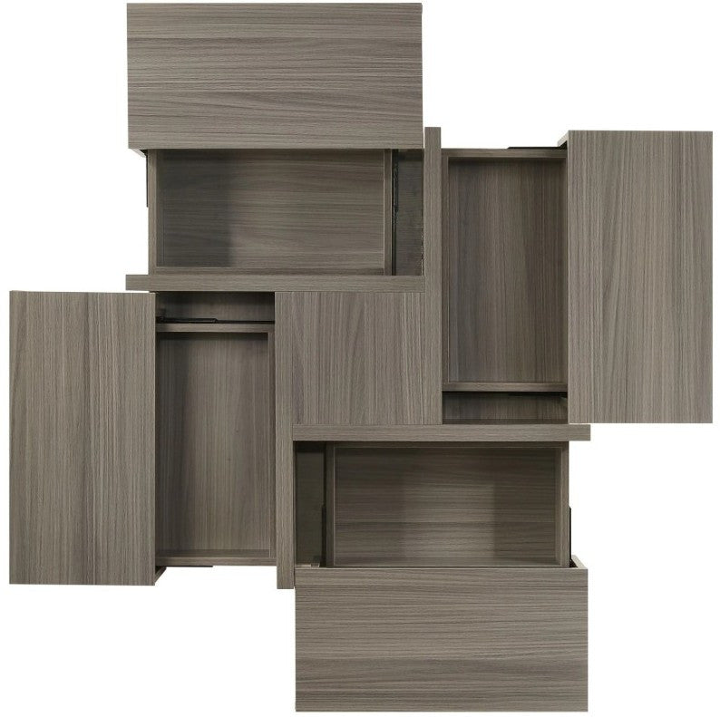 ORION Gray 35" x 35" Storage Coffee Table
