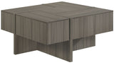 ORION Gray 35" x 35" Storage Coffee Table