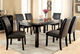 Oswell Black Marble 7 PC Dining Set