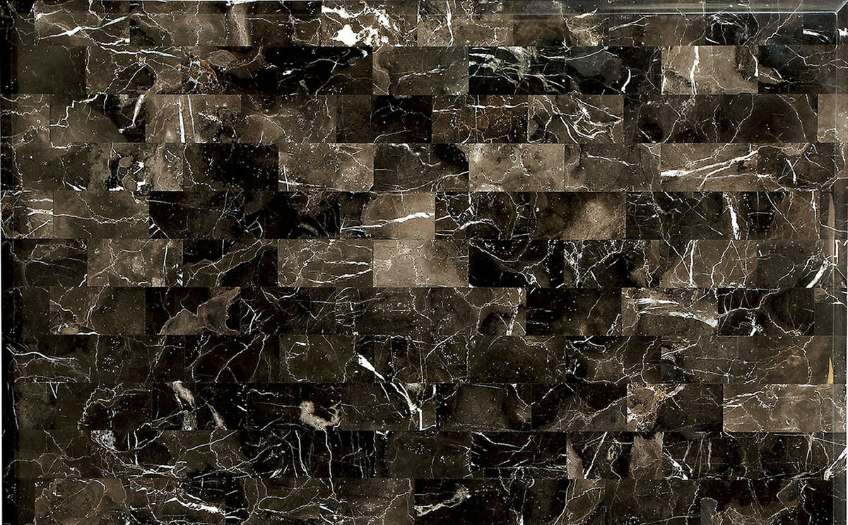 Oswell Black Marble 7 PC Dining Set