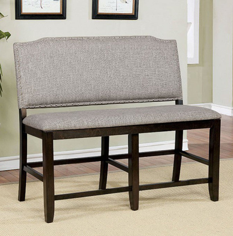 Ovette Gray Counter Height Bench