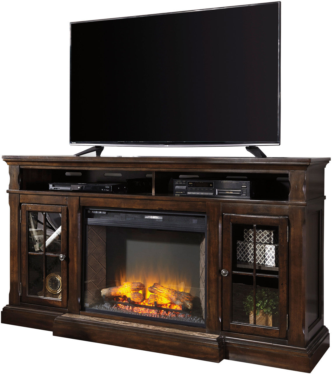OXFORD 72" Wide x 40" Height TV Stand with Fireplace
