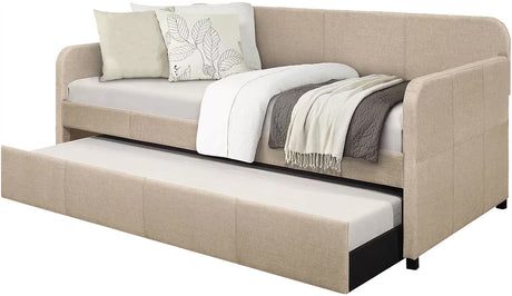 PAIGE Beige Daybed with Trundle