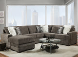 PARAMOUNT Dark Gray 125" Wide  x 98" Depth Reversible Sectional