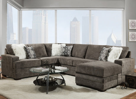 PARAMOUNT Dark Gray 125" Wide  x 98" Depth Reversible Sectional