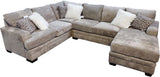 PARAMOUNT Light Gray 125" Wide x 98" Depth Reversible Sectional