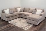 PARAMOUNT Light Gray 125" Wide x 98" Depth Reversible Sectional