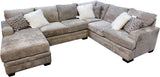 PARAMOUNT Light Gray 125" Wide x 98" Depth Reversible Sectional