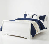 PARIS Pure-White 45" Height Sleigh Bed