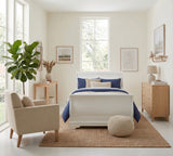 PARIS Pure-White 45" Height Sleigh Bed