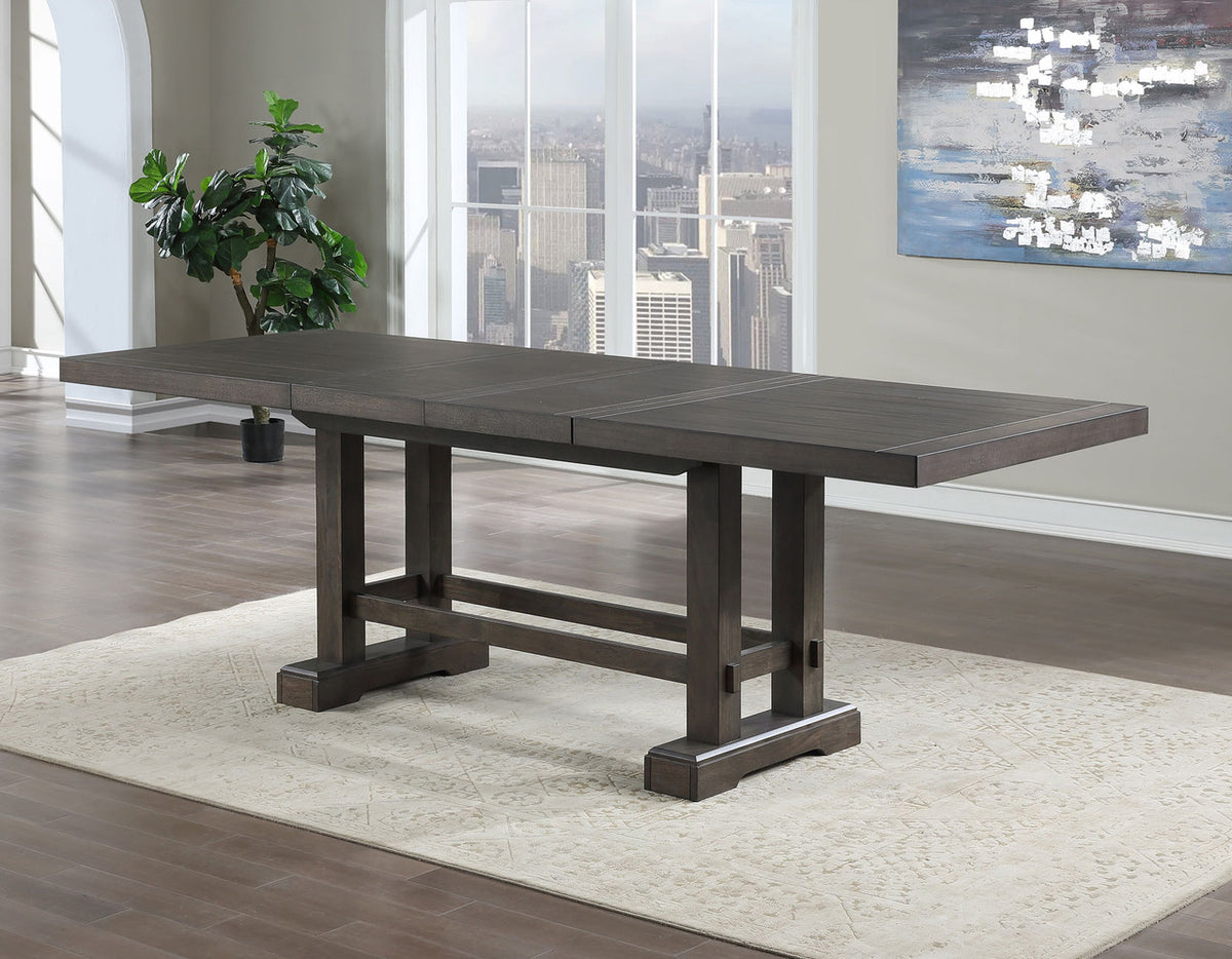 PAYVILLE Smoky Gray 108" x 42" Counter Height Table with Extension