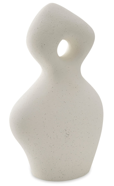 PENSACOLA Sanded Off-White 15" Height Sculpture Pair