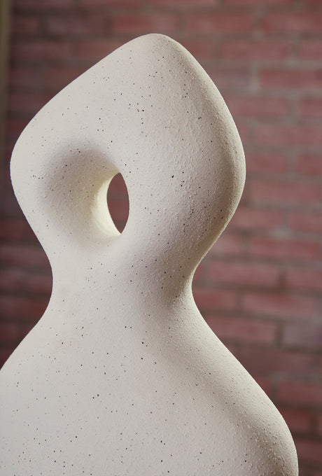 PENSACOLA Sanded Off-White 18" x 15" Height Sculpture