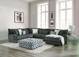 PERSEFONE Gunmetal Chenille 139" Wide x 112" Depth Modular Sectional
