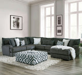 PERSEFONE Gunmetal Chenille 139" Wide x 112" Depth Modular Sectional