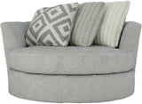 PERSEFONE Light Gray 58" Wide Swivel Chair
