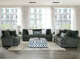 PERSEFONE Gunmetal Chenille Sofa & Loveseat