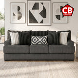 PERSEFONE Dark Gray Chenille 98" Wide x 39" Height Sofa