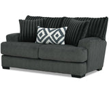 PERSEFONE Dark Gray Chenille 72" x 39" Height Loveseat