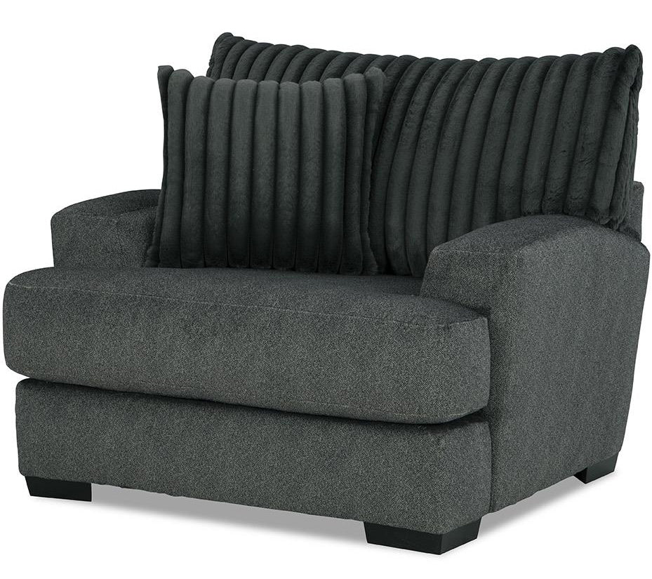 PERSEFONE Dark Gray Chenille 48" Wide x 39" Height Chair
