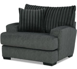PERSEFONE Dark Gray Chenille 48" Wide x 39" Height Chair