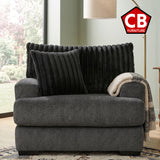 PERSEFONE Dark Gray Chenille 48" Wide x 39" Height Chair