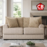 PERSEFONE Light Brown Chenille 72" x 39" Height Loveseat