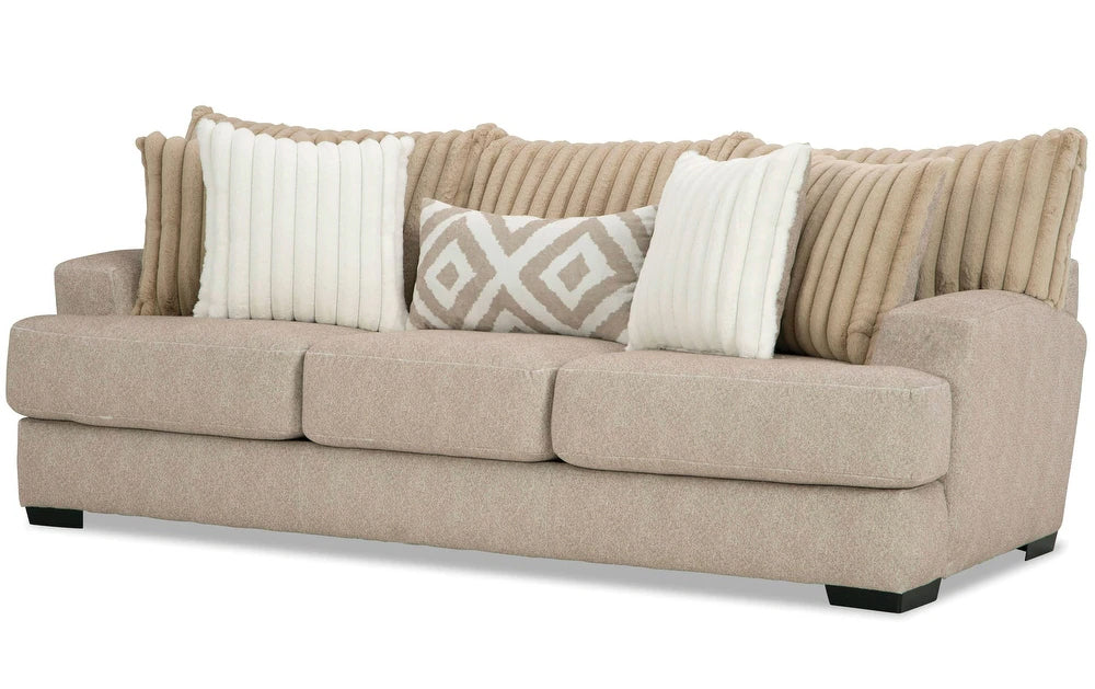 PERSEFONE Light Brown Chenille 98" Wide x 39" Height Sofa