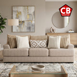 PERSEFONE Light Brown Chenille 98" Wide x 39" Height Sofa