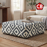 PERSEFONE Dark Gray Chenille 41" x 41" Ottoman